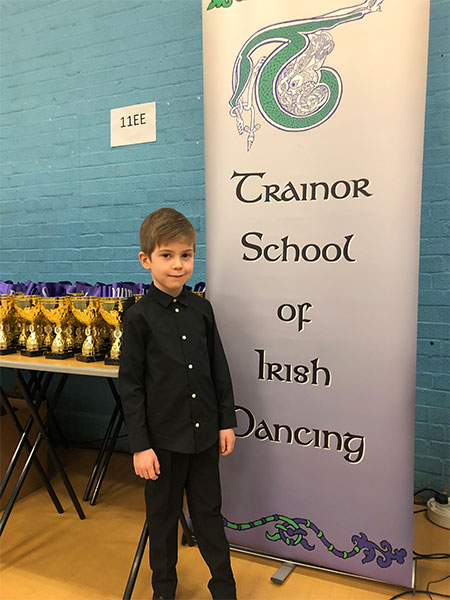 Pupil at the Trainor School of Irish Dancing Pupil at the Trainor School of Irish Dancing